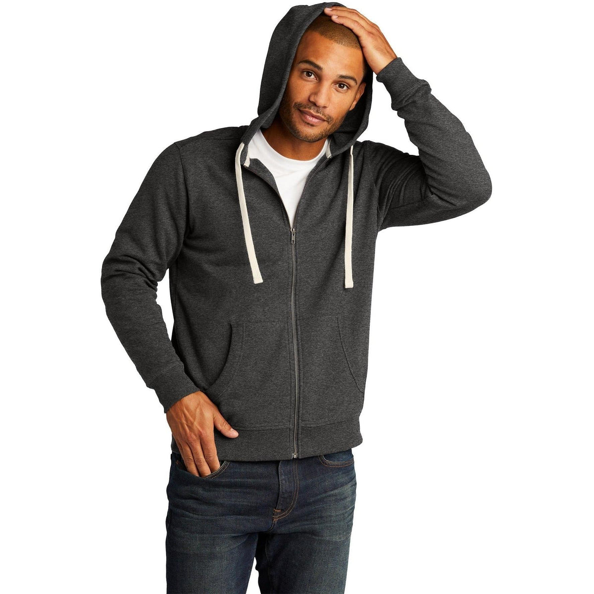 no-logo District Re-Fleece Full-Zip Hoodie-Regular-District-Thread Logic