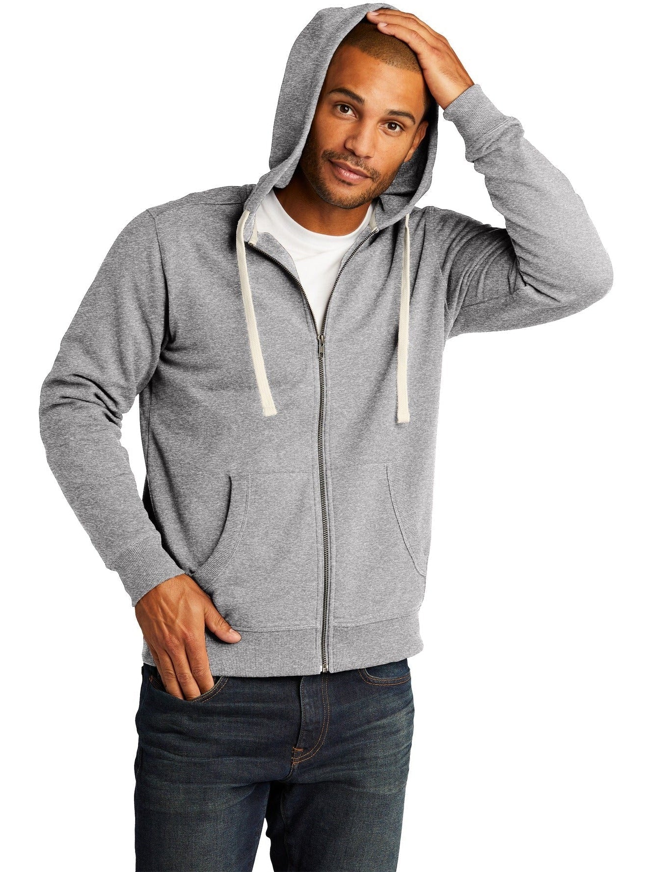 no-logo District Re-Fleece Full-Zip Hoodie-Regular-District-Thread Logic