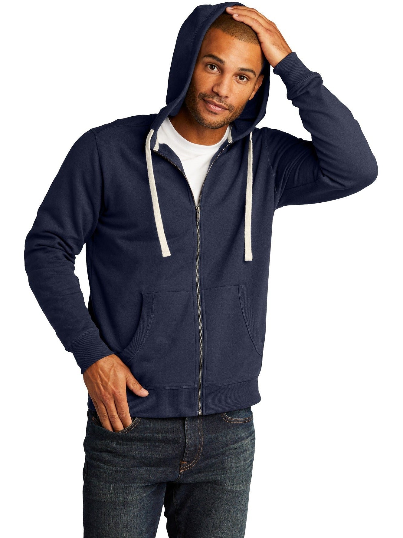 no-logo District Re-Fleece Full-Zip Hoodie-Regular-District-Thread Logic