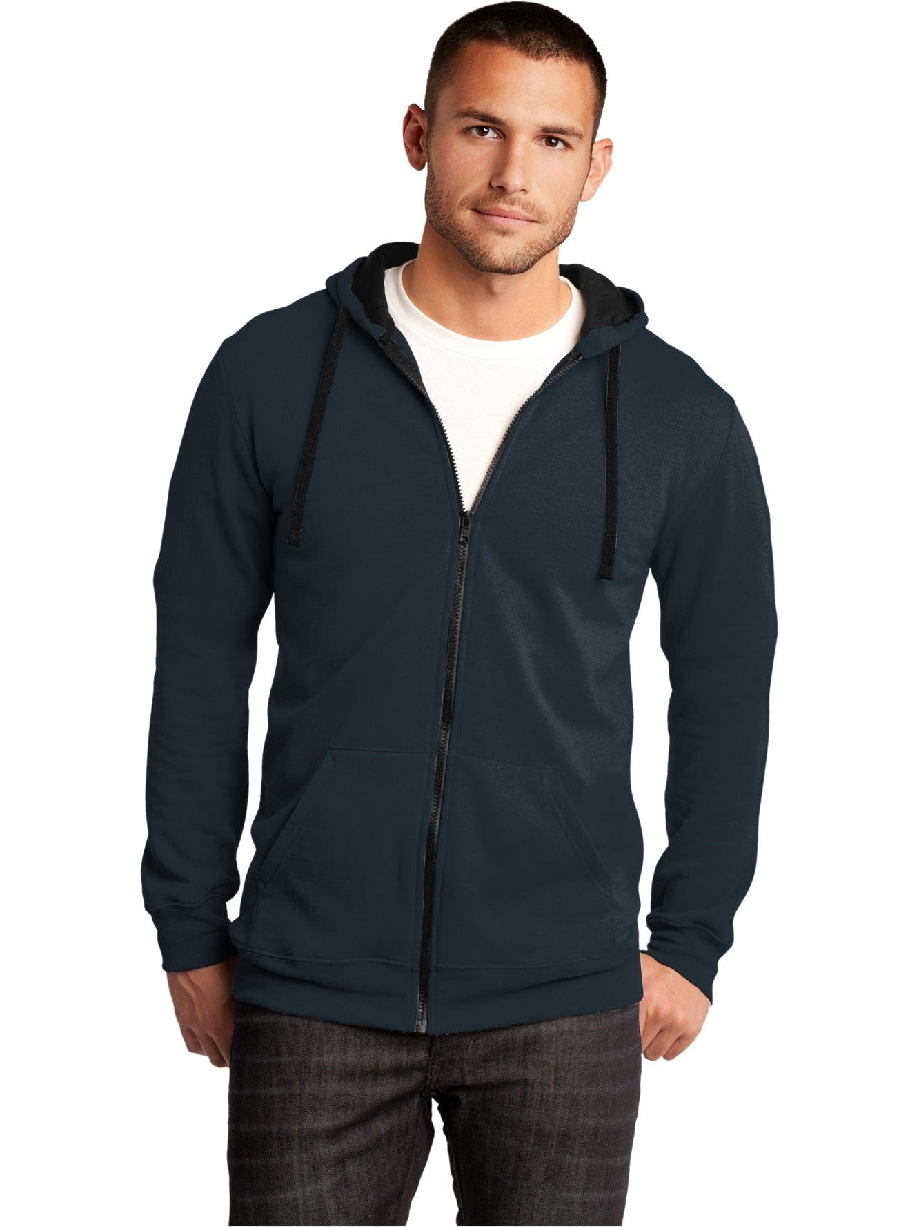 no-logo District The Concert Fleece Full-Zip Hoodie-Regular-District-Thread Logic