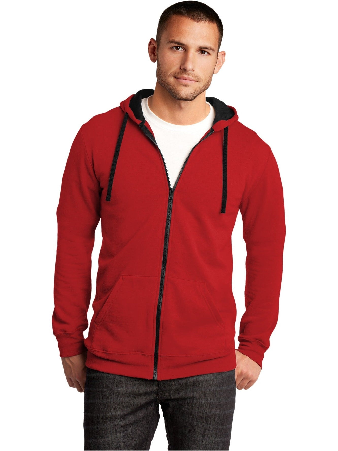 no-logo District The Concert Fleece Full-Zip Hoodie-Regular-District-Thread Logic