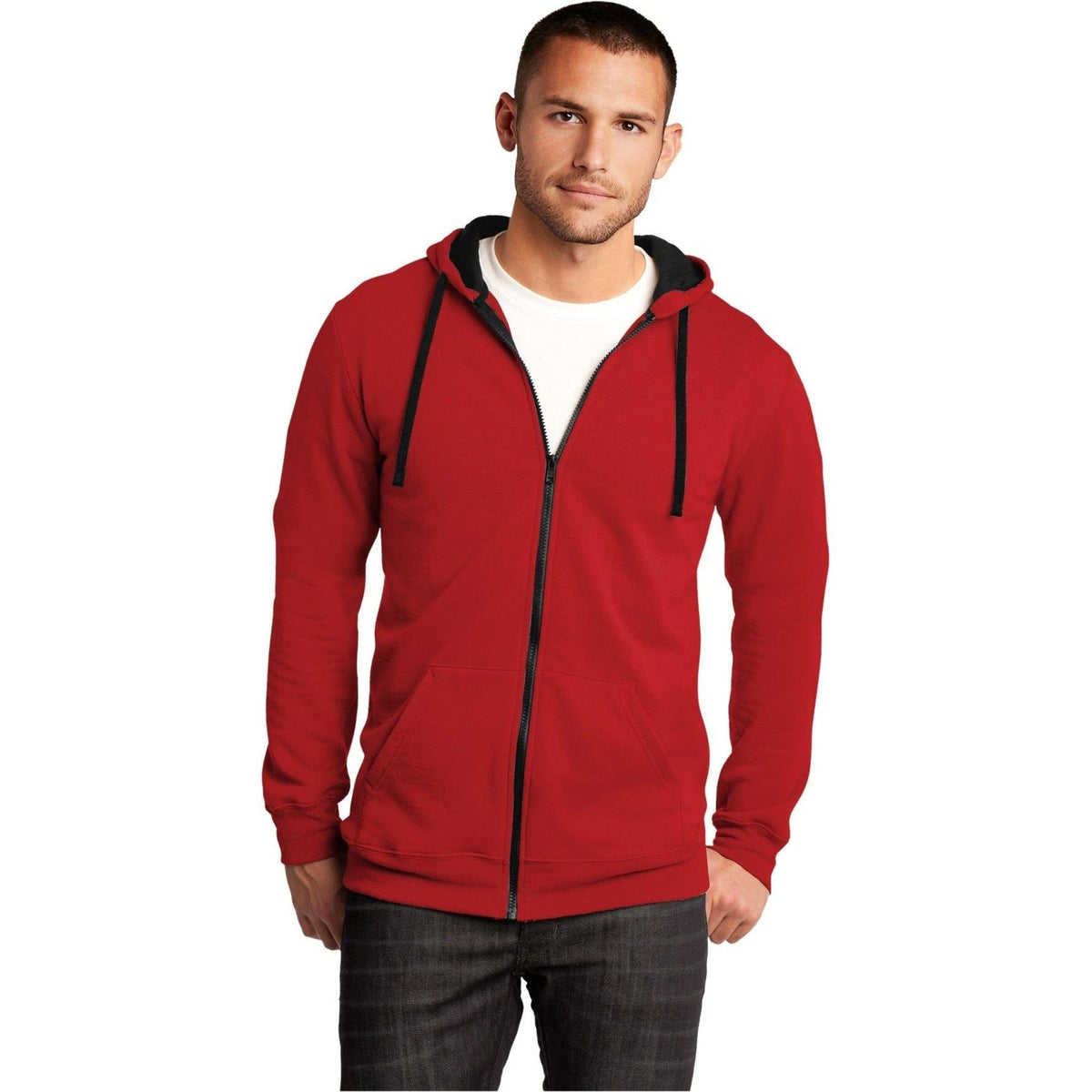 no-logo District The Concert Fleece Full-Zip Hoodie-Regular-District-Thread Logic