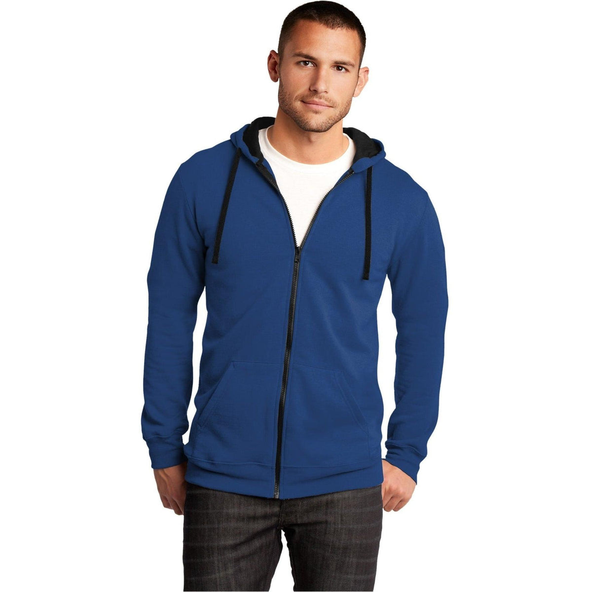 no-logo District The Concert Fleece Full-Zip Hoodie-Regular-District-Thread Logic
