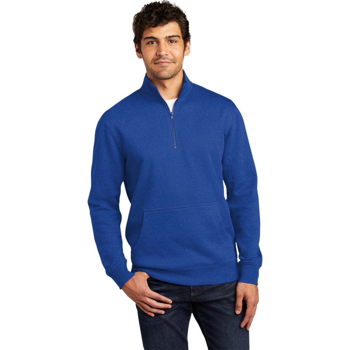no-logo District V.I.T. Fleece 1/4-Zip-Regular-District-Thread Logic