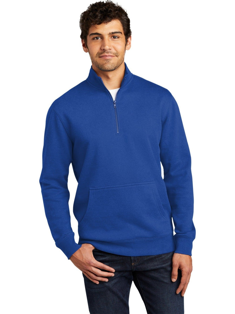 District DT6106 Quarter-Zip Pullover with Custom Embroidery