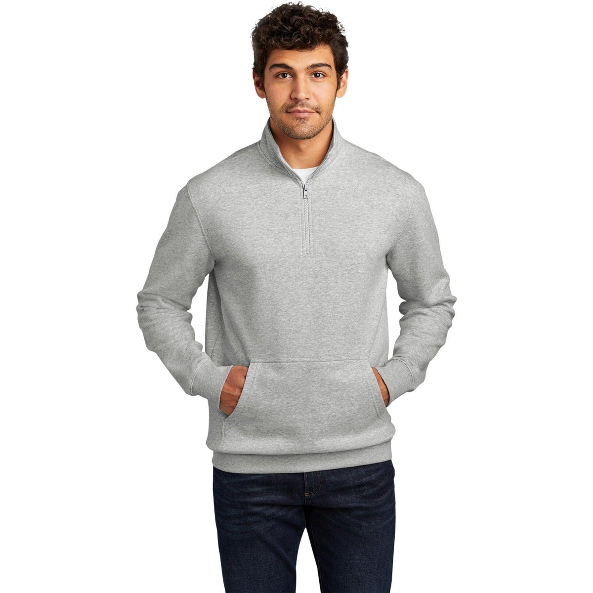 no-logo District V.I.T. Fleece 1/4-Zip-Regular-District-Thread Logic