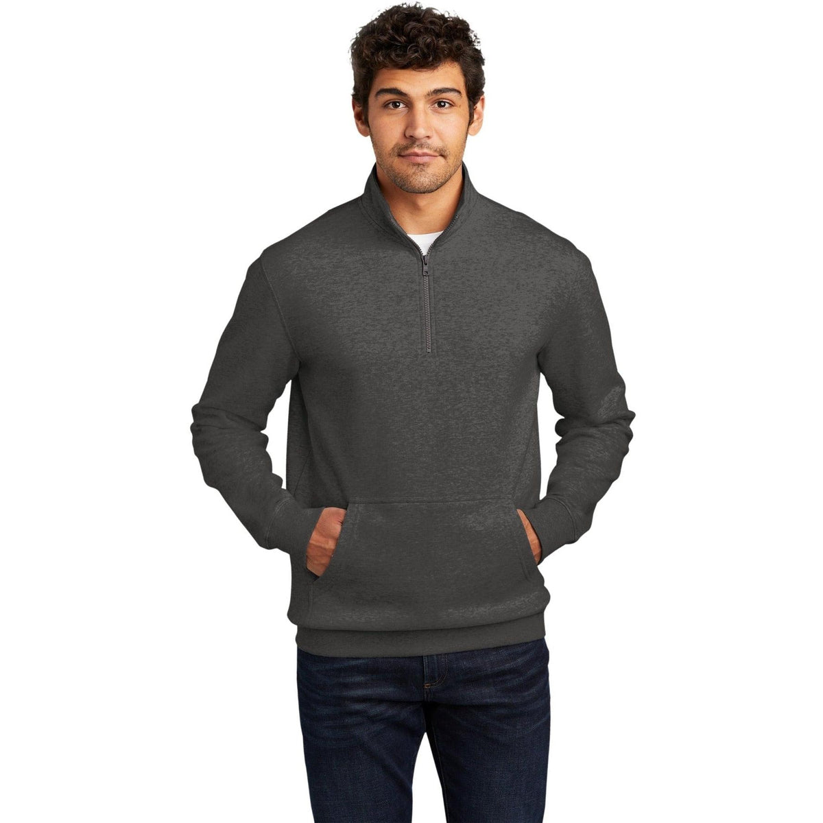 no-logo District V.I.T. Fleece 1/4-Zip-Regular-District-Thread Logic