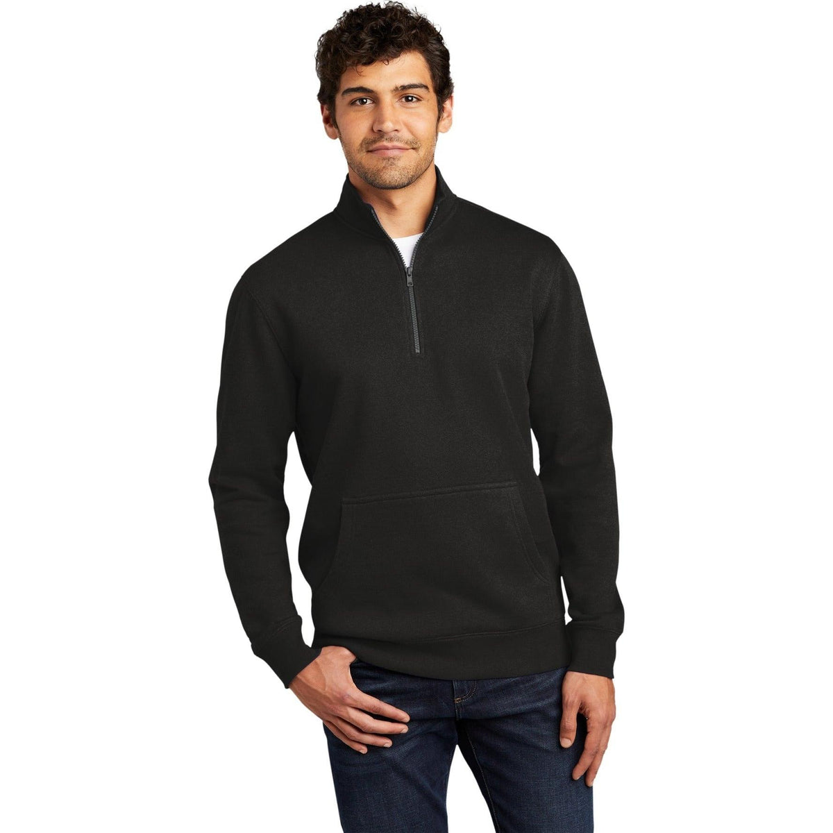 no-logo District V.I.T. Fleece 1/4-Zip-Regular-District-Thread Logic