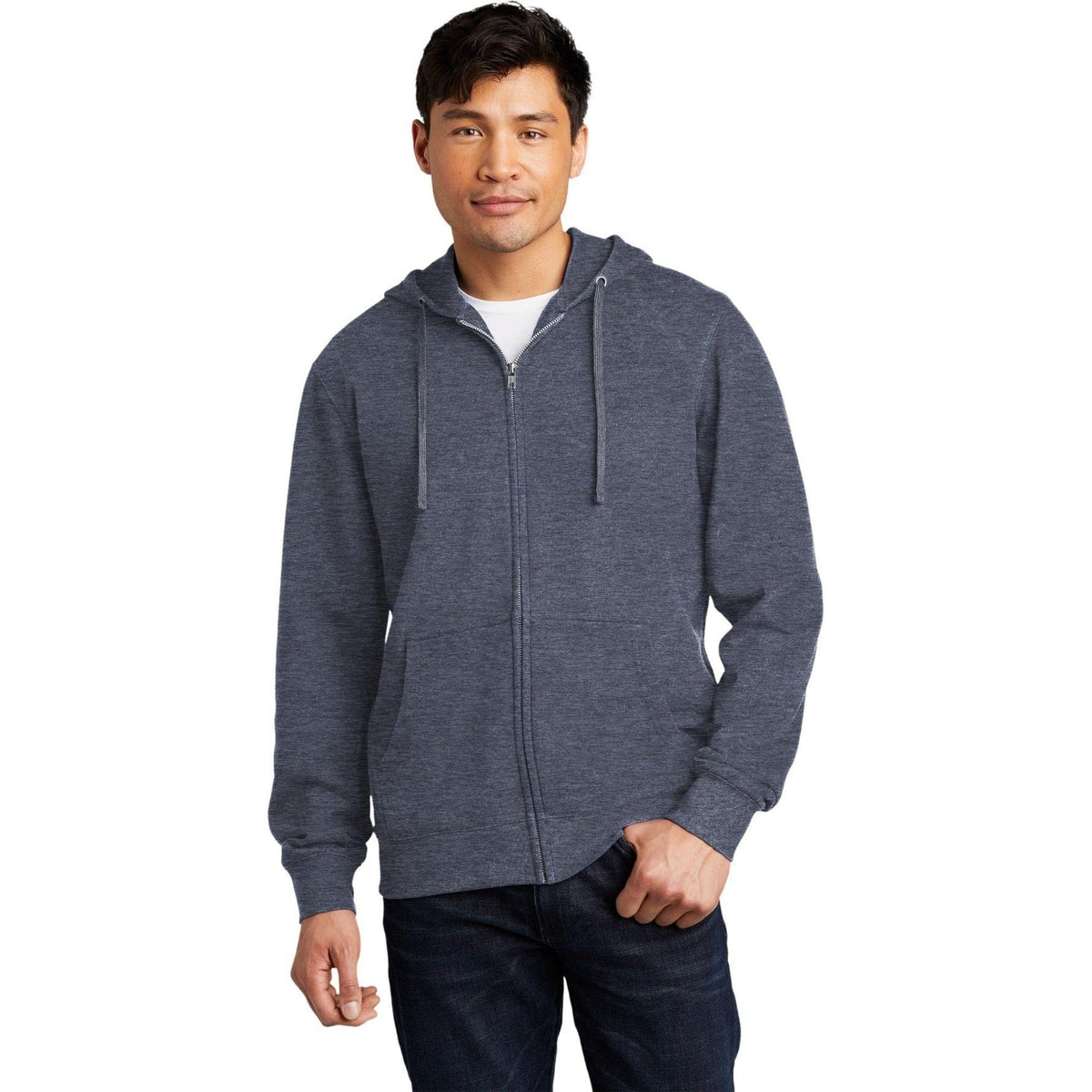 no-logo District V.I.T. Fleece Full-Zip Hoodie-Regular-District-Thread Logic