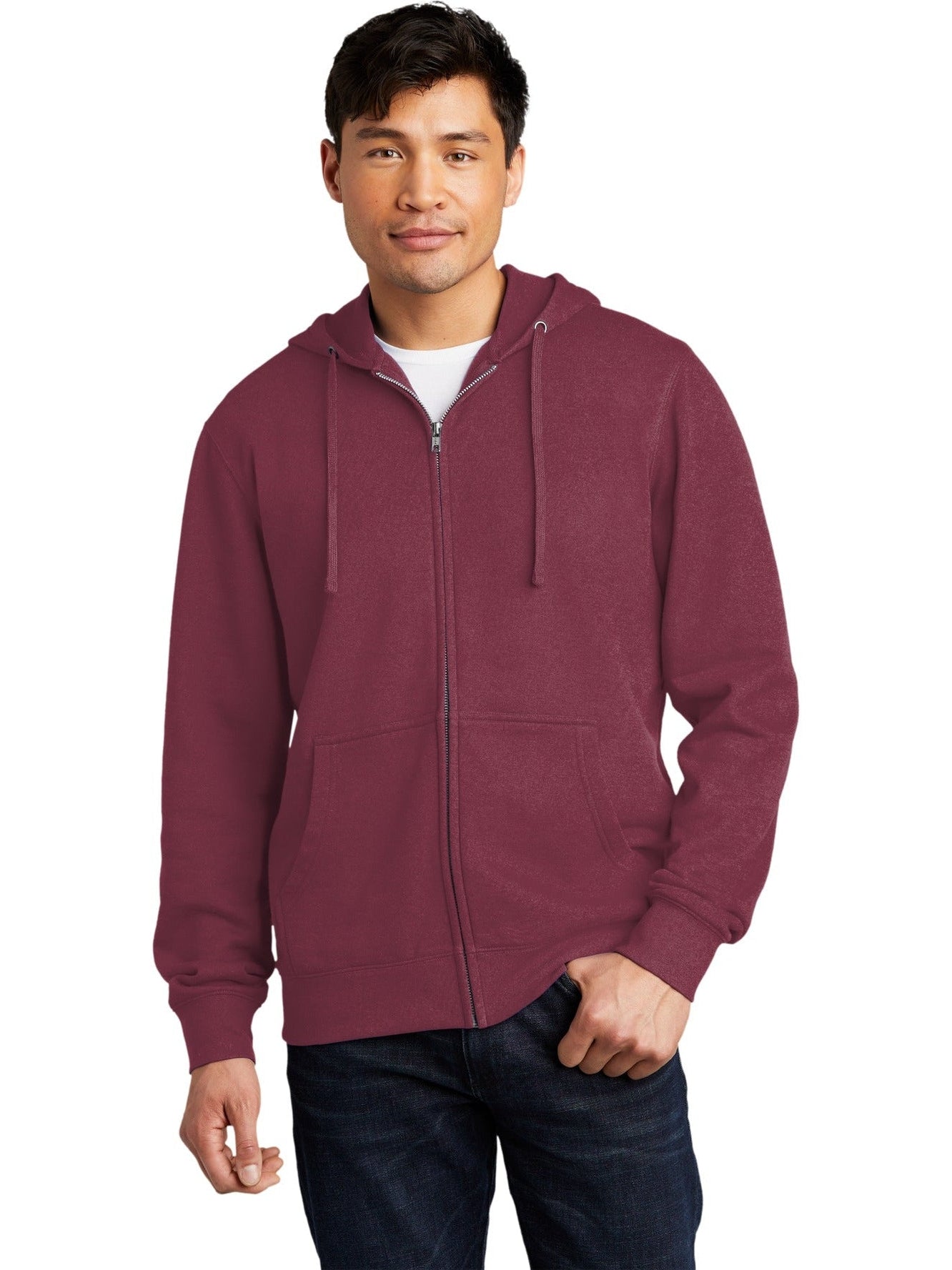 no-logo District V.I.T. Fleece Full-Zip Hoodie-Regular-District-Thread Logic