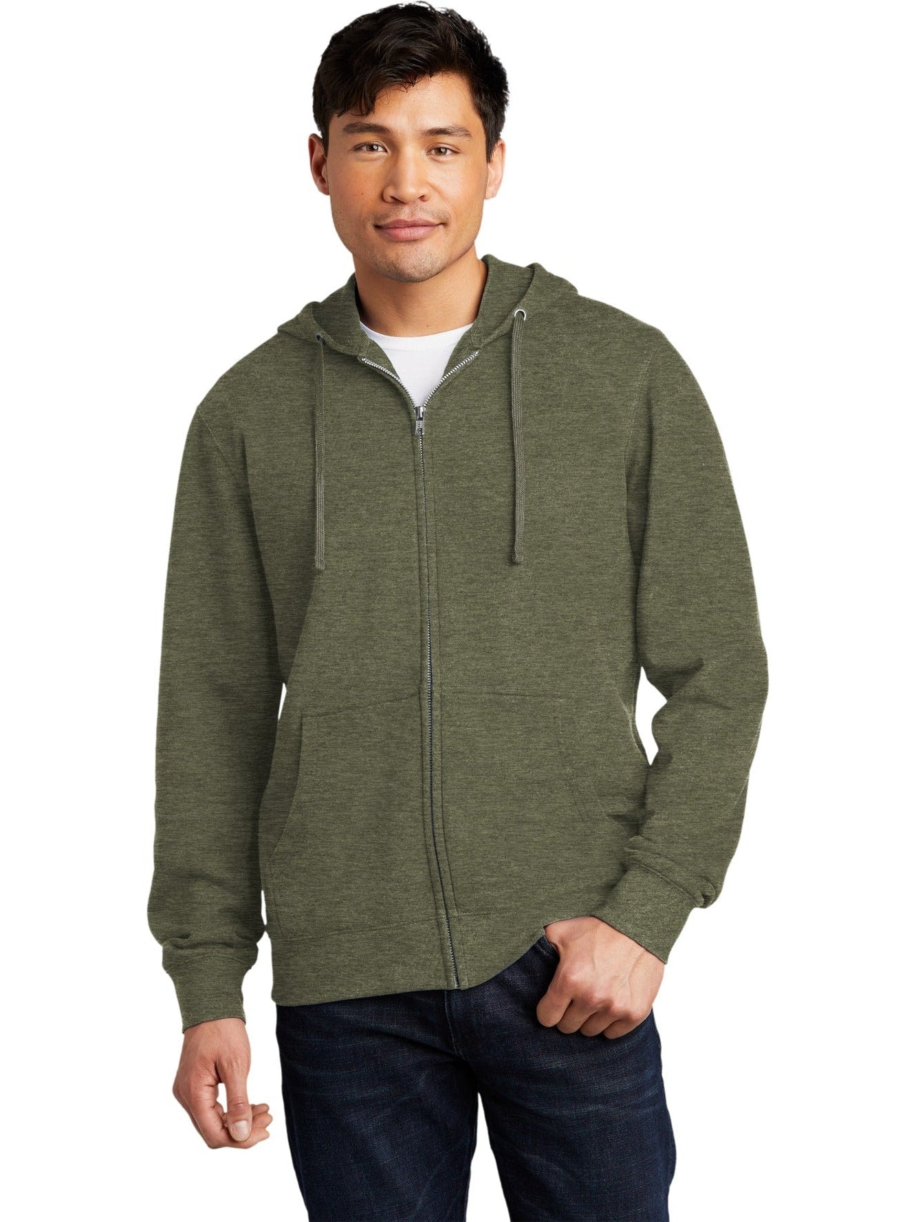 no-logo District V.I.T. Fleece Full-Zip Hoodie-Regular-District-Thread Logic