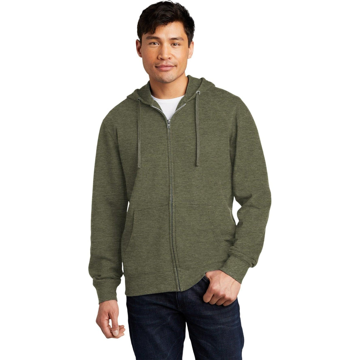 no-logo District V.I.T. Fleece Full-Zip Hoodie-Regular-District-Thread Logic