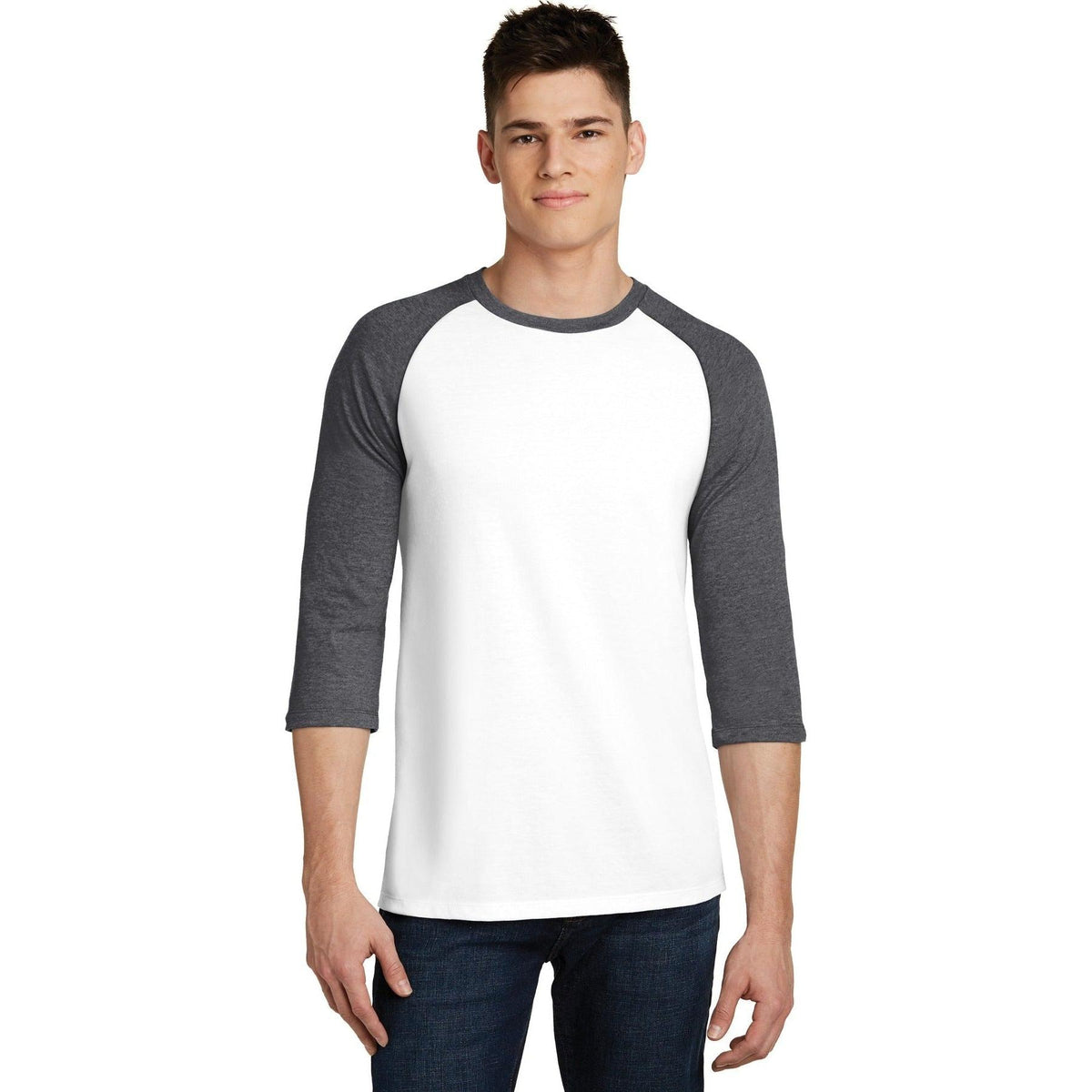 no-logo District Very Important Tee 3/4-Sleeve Raglan-Regular-District-Thread Logic