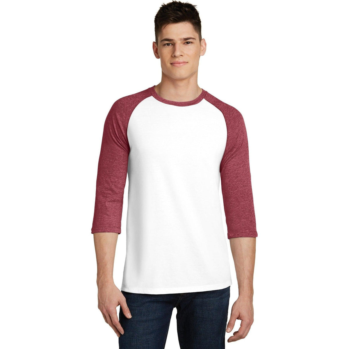 no-logo District Very Important Tee 3/4-Sleeve Raglan-Regular-District-Thread Logic