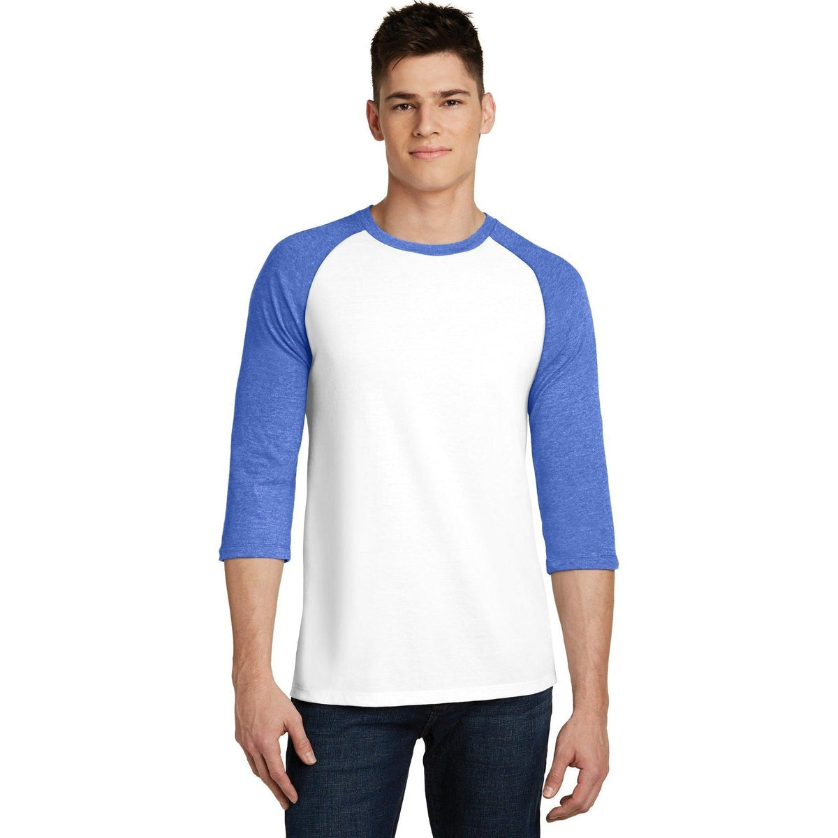 no-logo District Very Important Tee 3/4-Sleeve Raglan-Regular-District-Thread Logic
