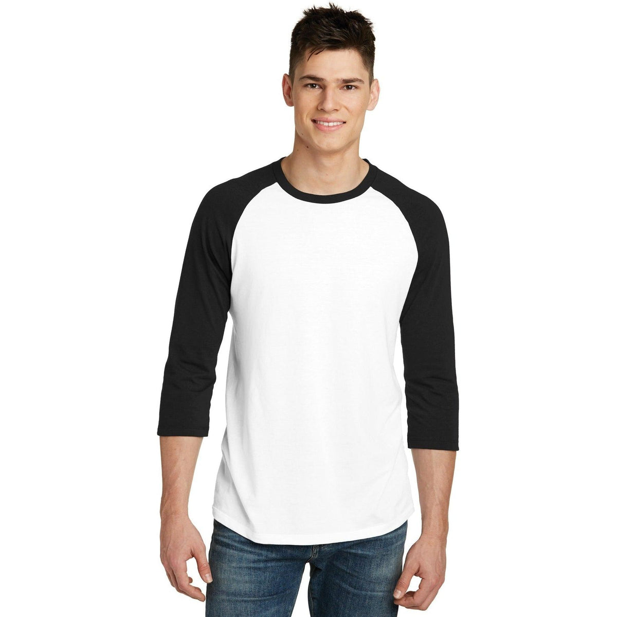 no-logo District Very Important Tee 3/4-Sleeve Raglan-Regular-District-Thread Logic
