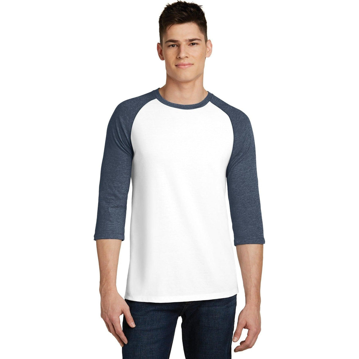 no-logo District Very Important Tee 3/4-Sleeve Raglan-Regular-District-Thread Logic