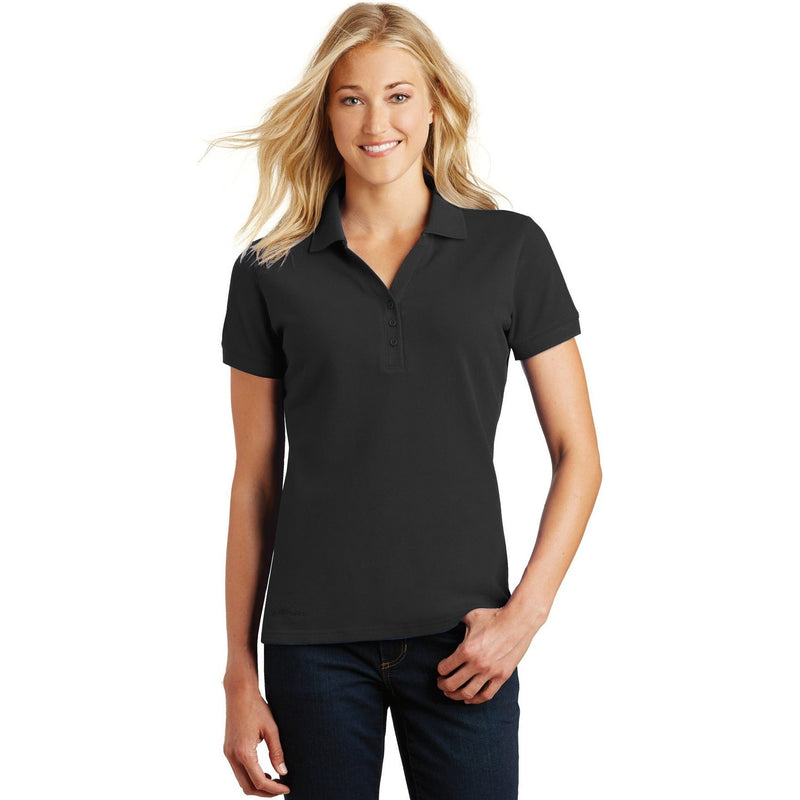 no-logo CLOSEOUT - Eddie Bauer Ladies Cotton Pique Polo-Eddie Bauer-Black-XL-Thread Logic