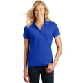 no-logo CLOSEOUT - Eddie Bauer Ladies Cotton Pique Polo-Eddie Bauer-Brilliant Blue-L-Thread Logic