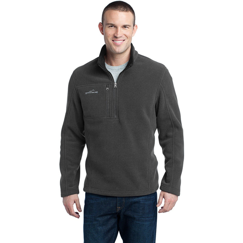 no-logo CLOSEOUT - Eddie Bauer 1/4-Zip Fleece Pullover-Eddie Bauer-Grey Steel-M-Thread Logic