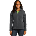 no-logo CLOSEOUT - Eddie Bauer Ladies Hooded Full-Zip Fleece Jacket-Eddie Bauer-Grey Steel-L-Thread Logic