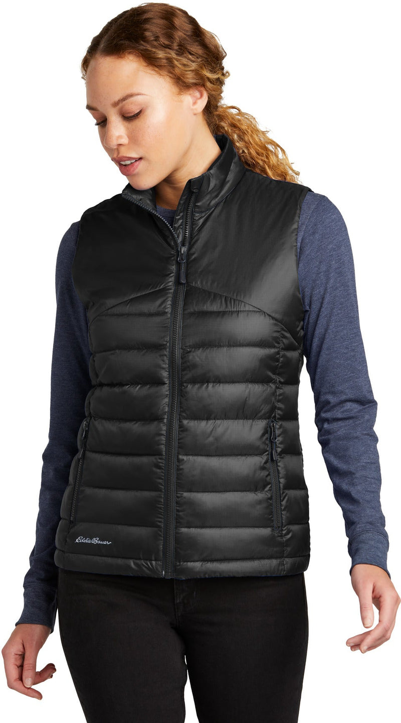 no-logo Eddie Bauer Ladies Quilted Vest-Eddie Bauer-Thread Logic