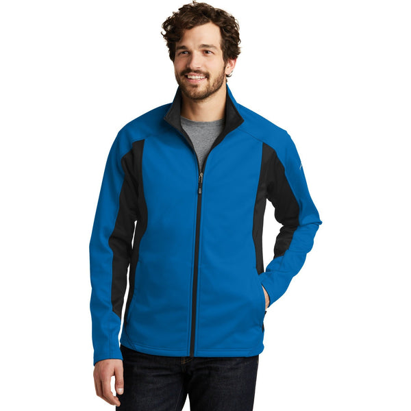 no-logo CLOSEOUT - Eddie Bauer Trail Soft Shell Jacket-Eddie Bauer-Expedition Blue/Black-M-Thread Logic