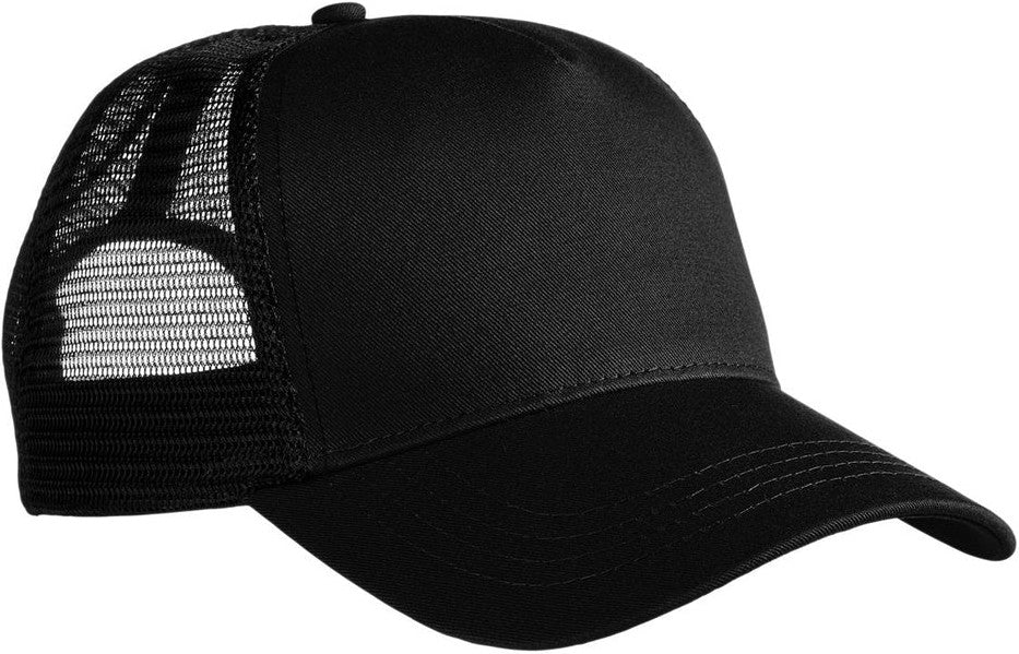  Econscious 5-Panel Organic/RPET Trucker Cap-Caps-econscious-Black/Black-OSFA-Thread Logic no-logo