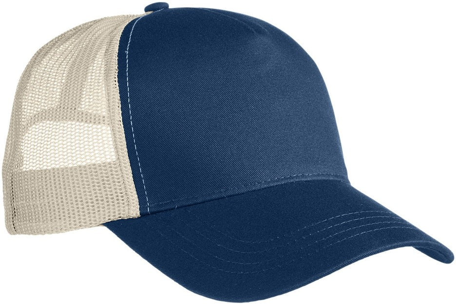  Econscious 5-Panel Organic/RPET Trucker Cap-Caps-econscious-Pacific/Oyster-OSFA-Thread Logic no-logo