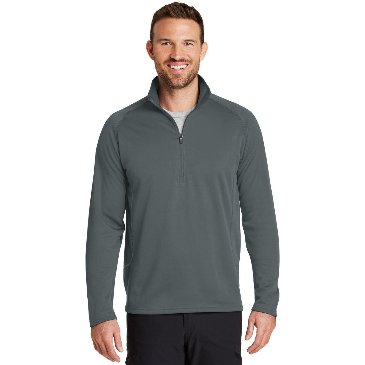 no-logo Eddie Bauer 1/2-Zip Base Layer Fleece-Quarter Zips-Eddie Bauer-Thread Logic