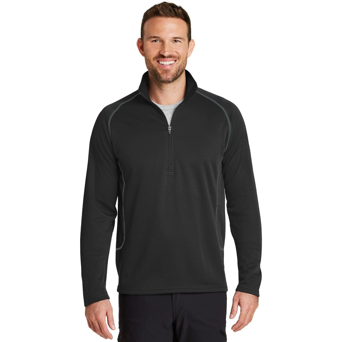 no-logo Eddie Bauer 1/2-Zip Base Layer Fleece-Quarter Zips-Eddie Bauer-Thread Logic