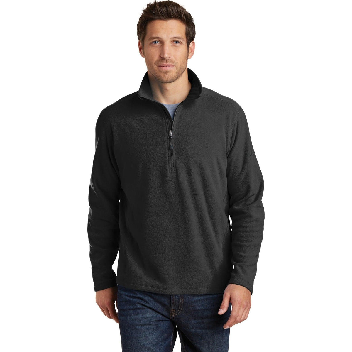 no-logo Eddie Bauer 1/2 Zip Microfleece Jacket-Regular-Eddie Bauer-Thread Logic