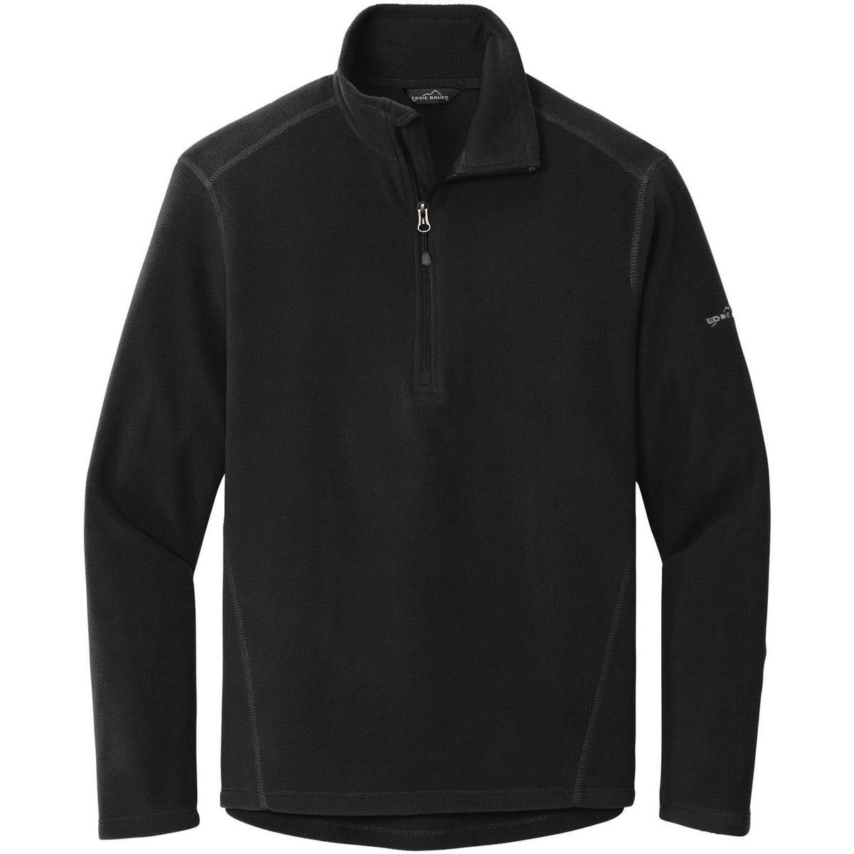 no-logo Eddie Bauer 1/2 Zip Microfleece Jacket-Regular-Eddie Bauer-Black-S-Thread Logic