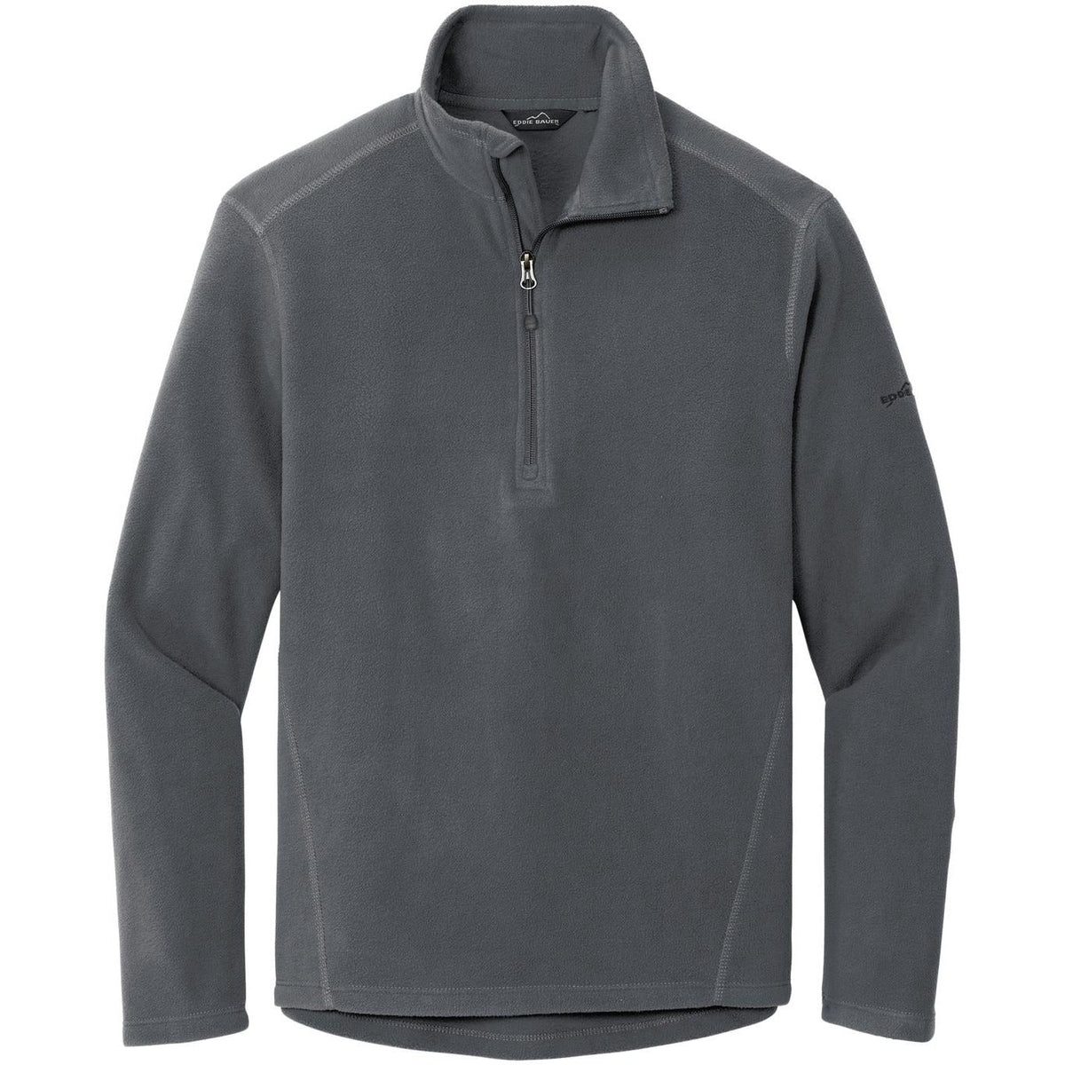 no-logo Eddie Bauer 1/2 Zip Microfleece Jacket-Regular-Eddie Bauer-Grey Steel-S-Thread Logic
