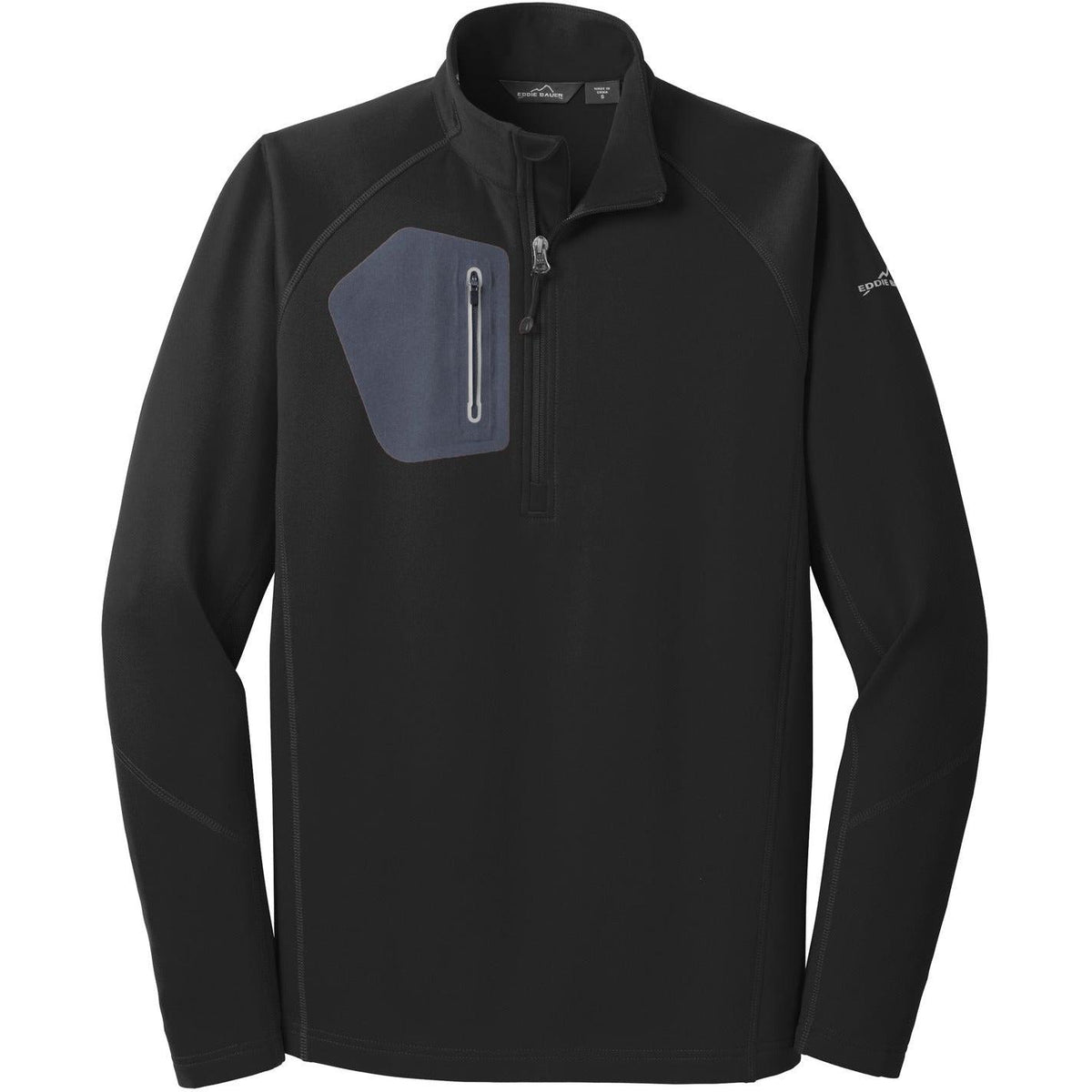 no-logo Eddie Bauer 1/2 Zip Performance Fleece Jacket-Active-Eddie Bauer-Black-S-Thread Logic