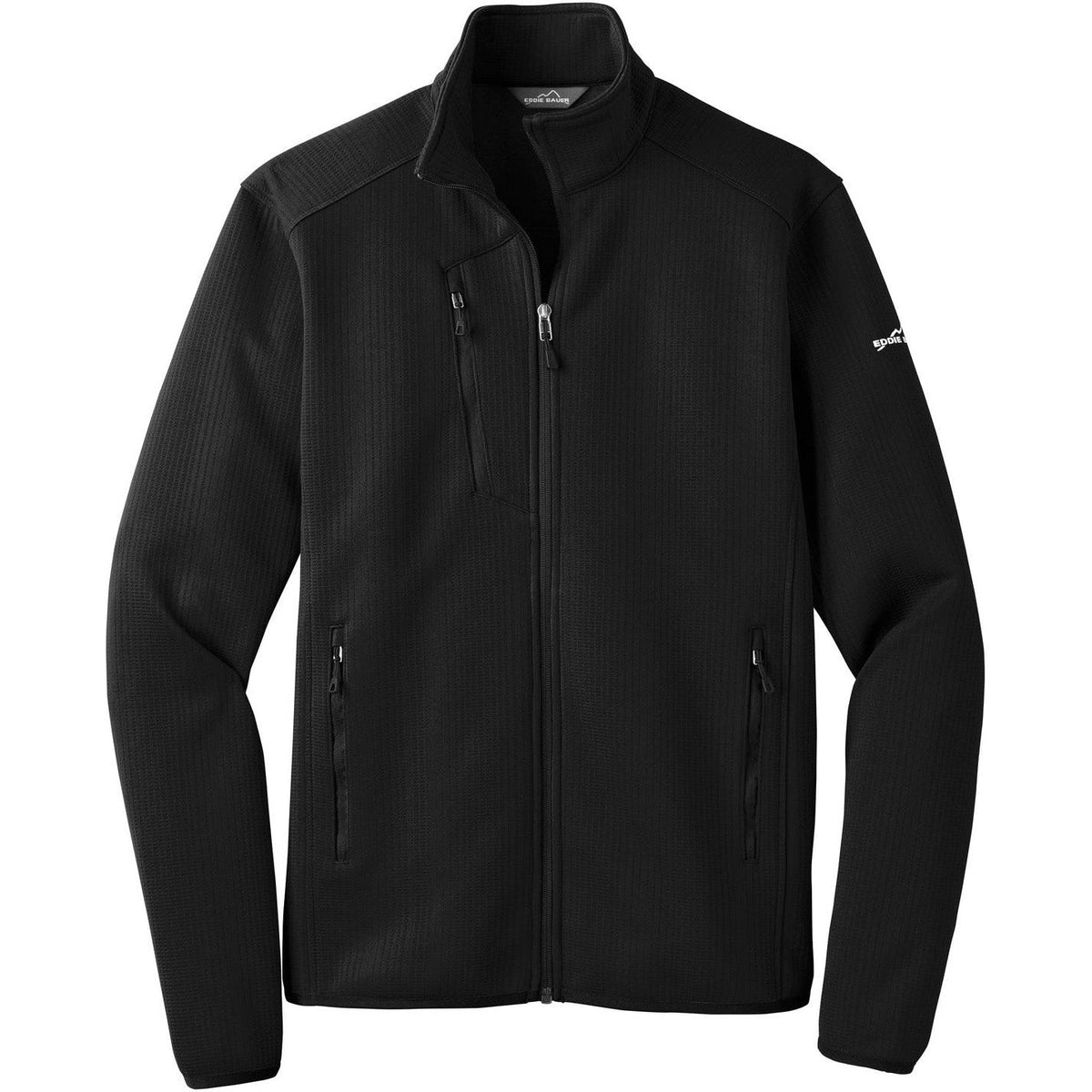 no-logo Eddie Bauer Dash Full-Zip Fleece Jacket-Regular-Eddie Bauer-Black-XS-Thread Logic