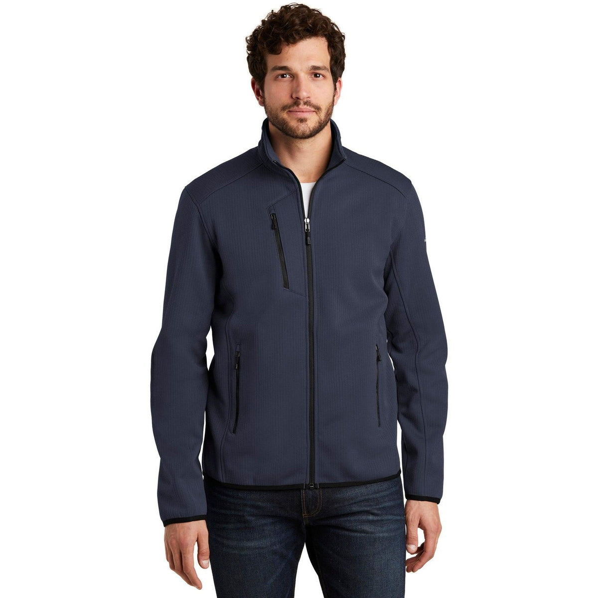 no-logo Eddie Bauer Dash Full-Zip Fleece Jacket-Regular-Eddie Bauer-River Blue Navy-XS-Thread Logic