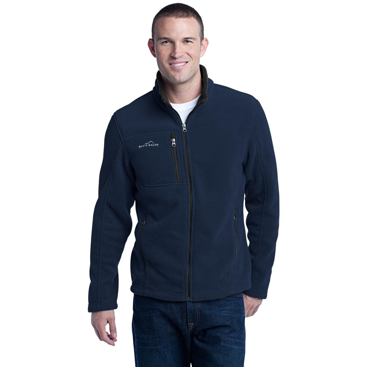 no-logo Eddie Bauer Full-Zip Fleece Jacket-Regular-Eddie Bauer-River Blue Navy-S-Thread Logic