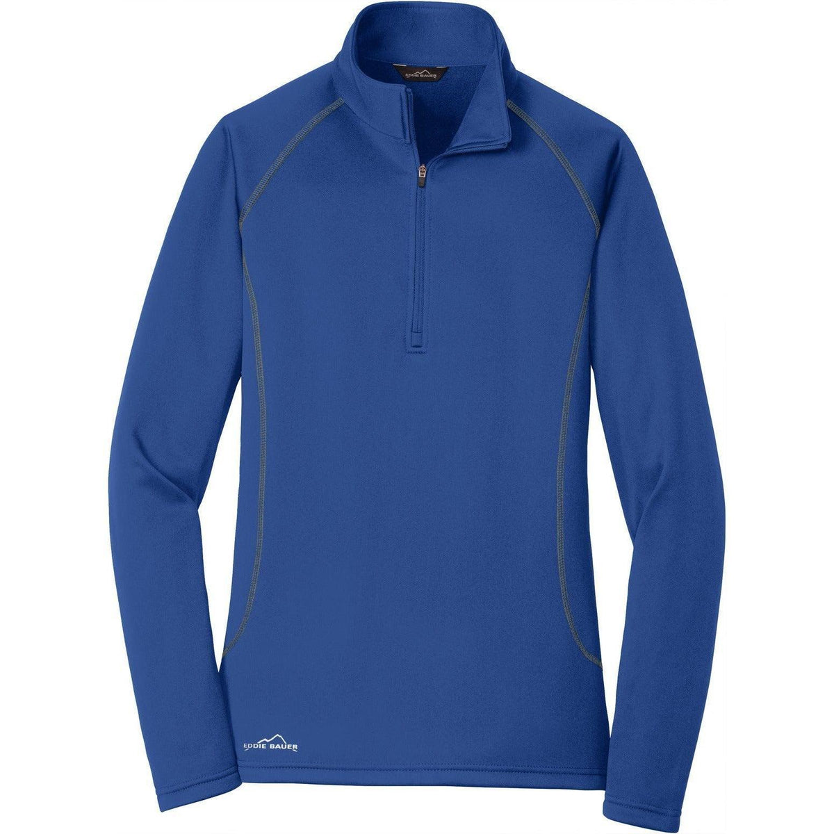 no-logo Eddie Bauer Women's 1/2-Zip Base Layer Fleece-Quarter Zips-Eddie Bauer-Cobalt Blue-XS-Thread Logic