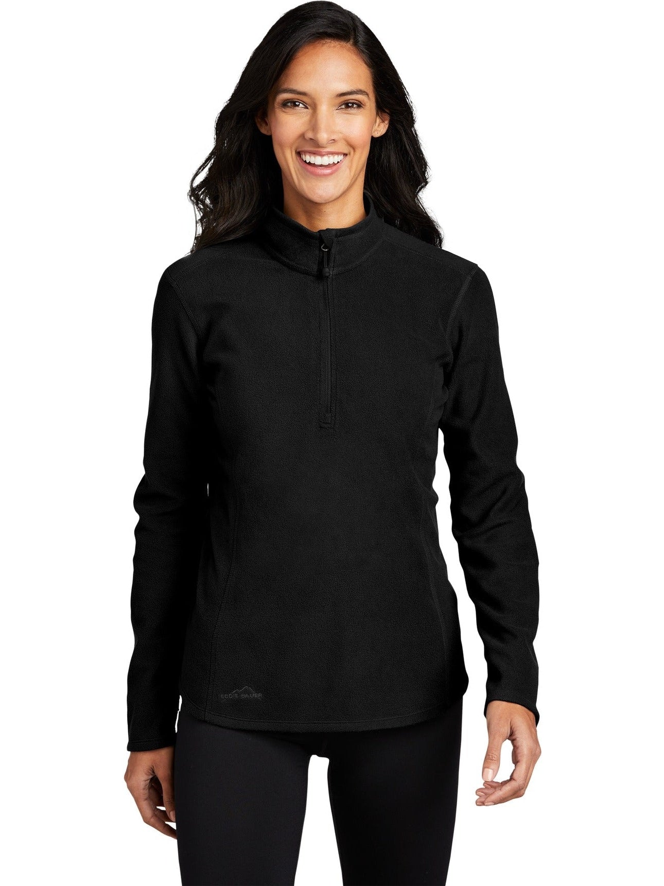 no-logo Eddie Bauer Ladies 1/2-Zip Microfleece Jacket-Regular-Eddie Bauer-Thread Logic