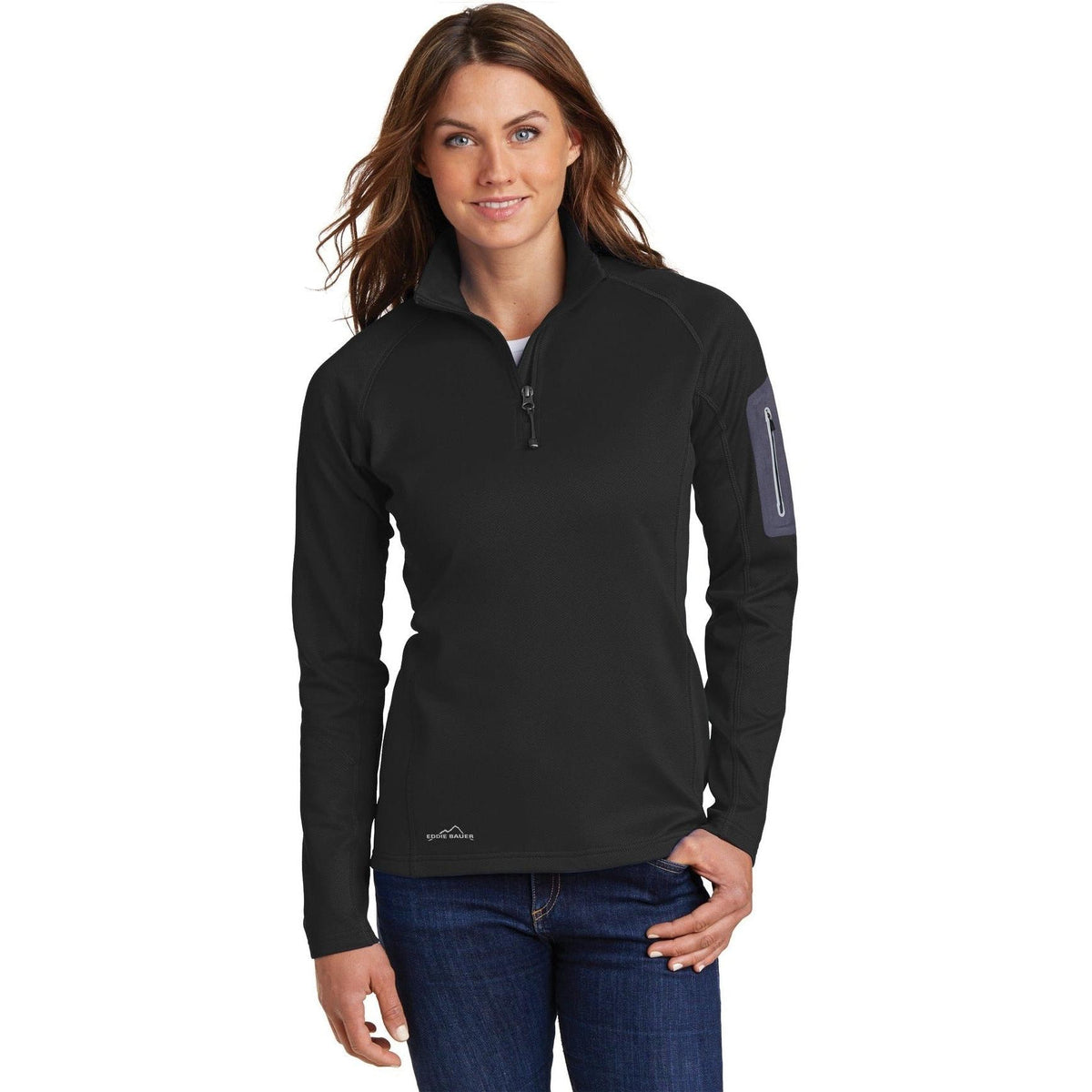 no-logo Eddie Bauer Women's 1/2 Zip Performance Fleece Jacket-Quarter Zips-Eddie Bauer-Thread Logic
