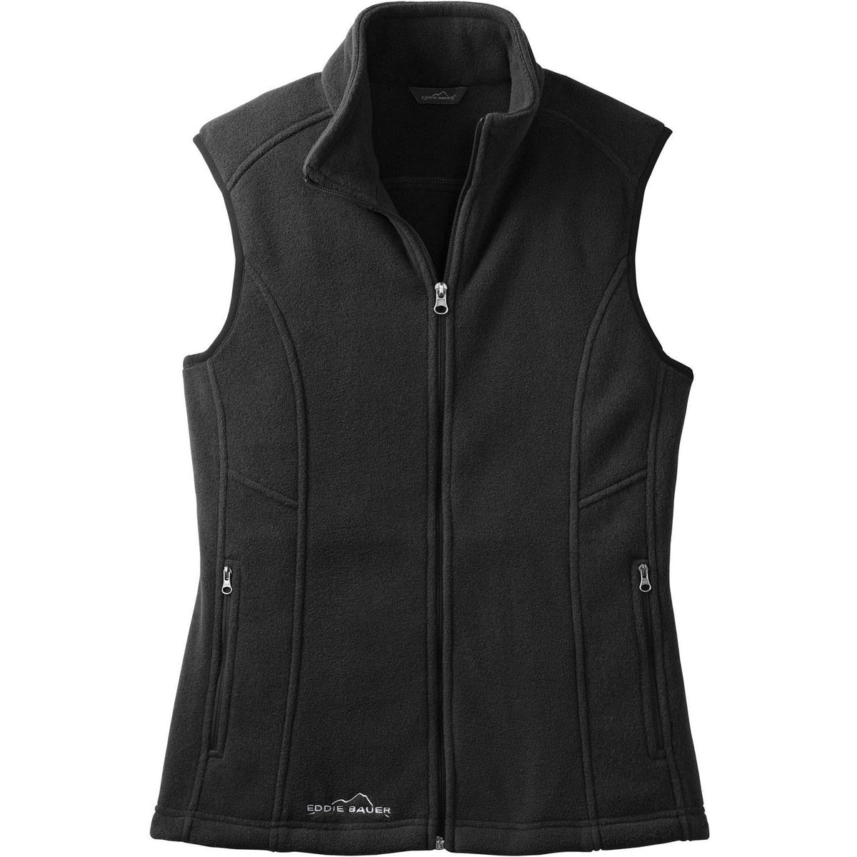 no-logo Eddie Bauer Women's Fleece Vest-Vests-Eddie Bauer-Black-XS-Thread Logic