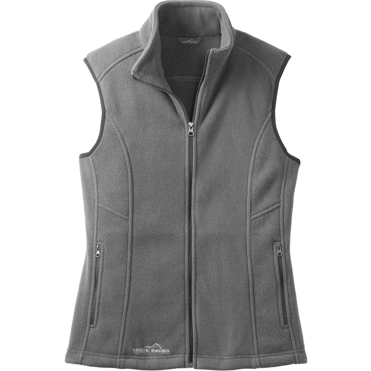 no-logo Eddie Bauer Women's Fleece Vest-Vests-Eddie Bauer-Grey Steel-XS-Thread Logic