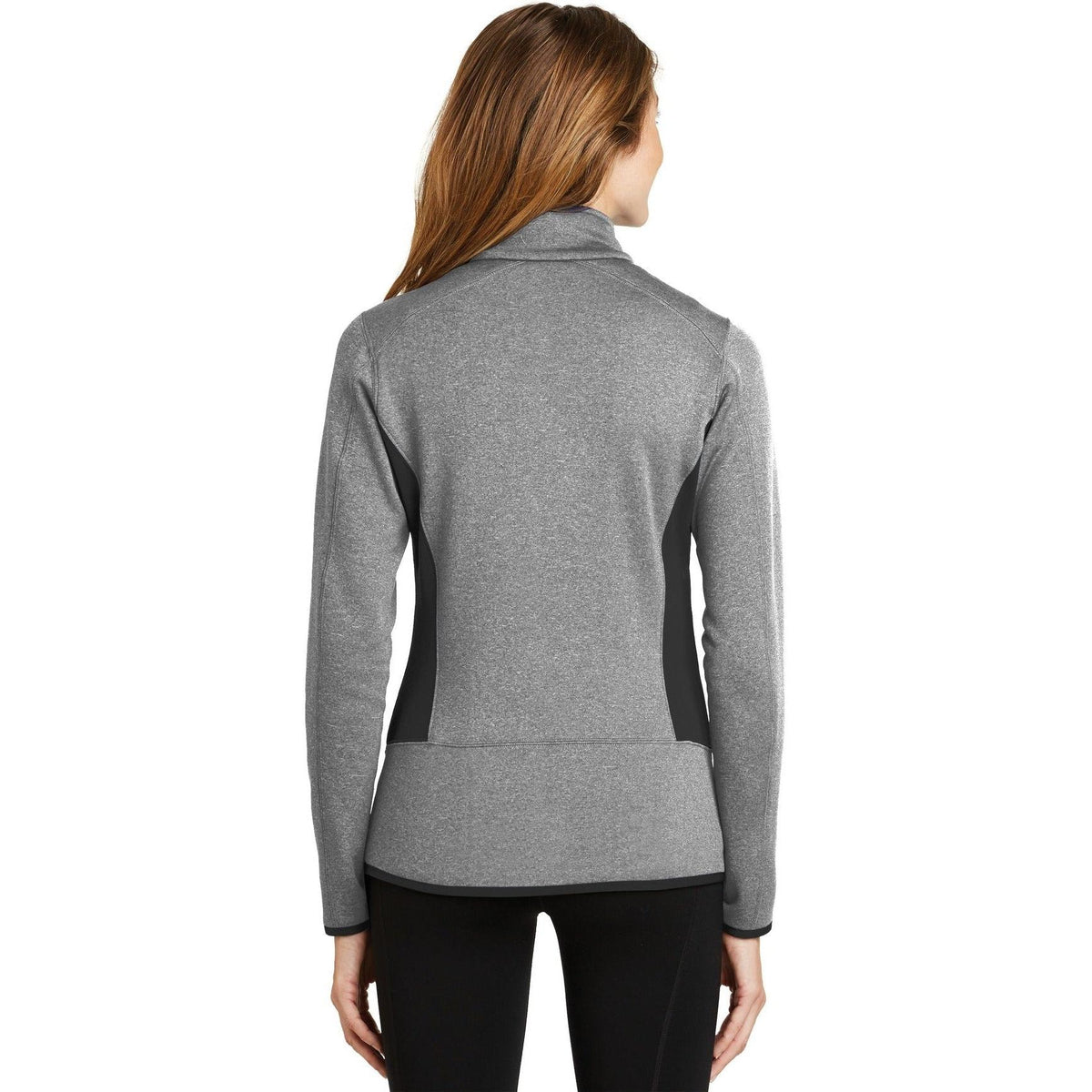no-logo Eddie Bauer Ladies Full-Zip Heather Stretch Fleece Jacket-Regular-Eddie Bauer-Thread Logic