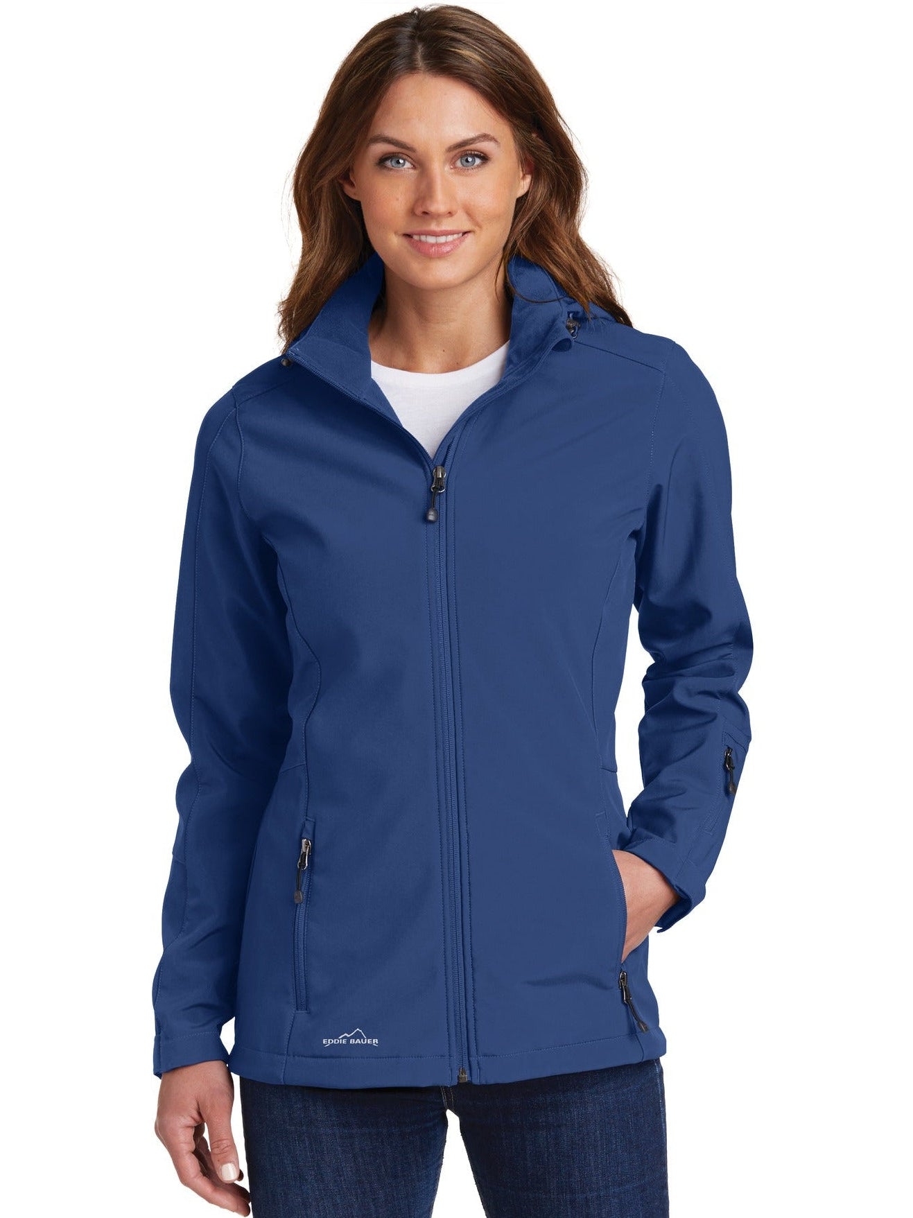 no-logo Eddie Bauer Ladies Hooded Soft Shell Parka-Regular-Eddie Bauer-Thread Logic