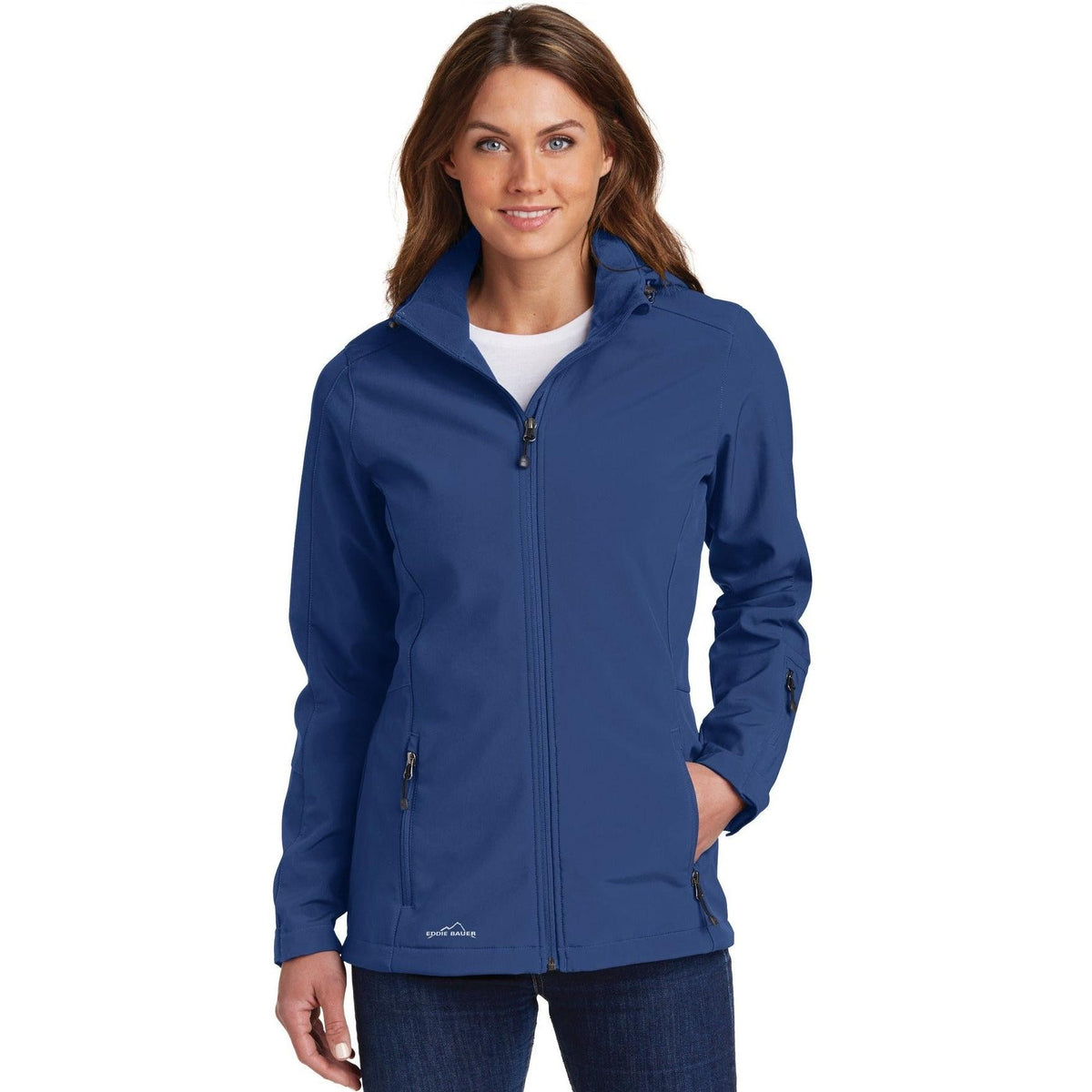no-logo Eddie Bauer Ladies Hooded Soft Shell Parka-Regular-Eddie Bauer-Thread Logic