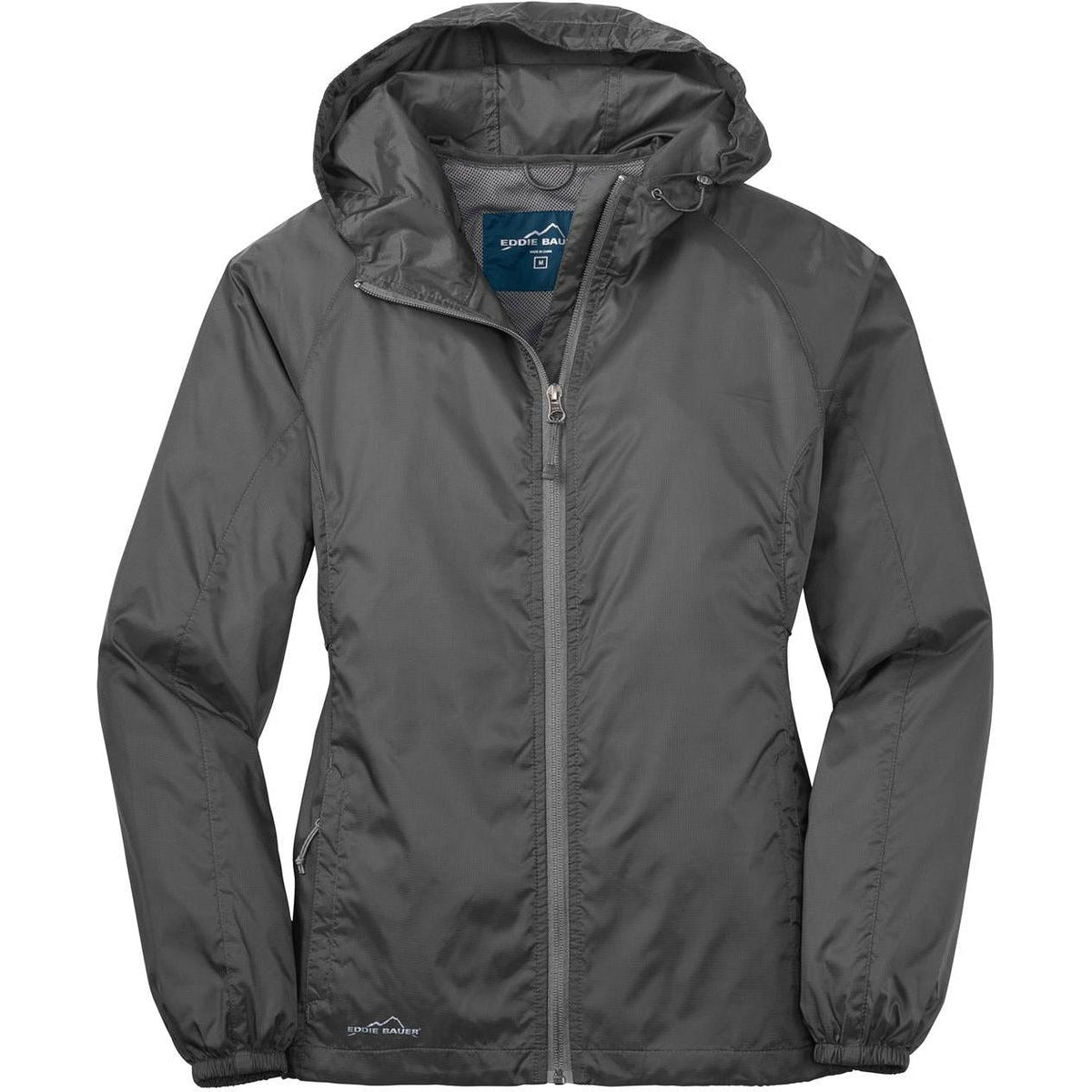 no-logo Eddie Bauer Women's Packable Wind Jacket-Regular-Eddie Bauer-Grey Steel-XS-Thread Logic