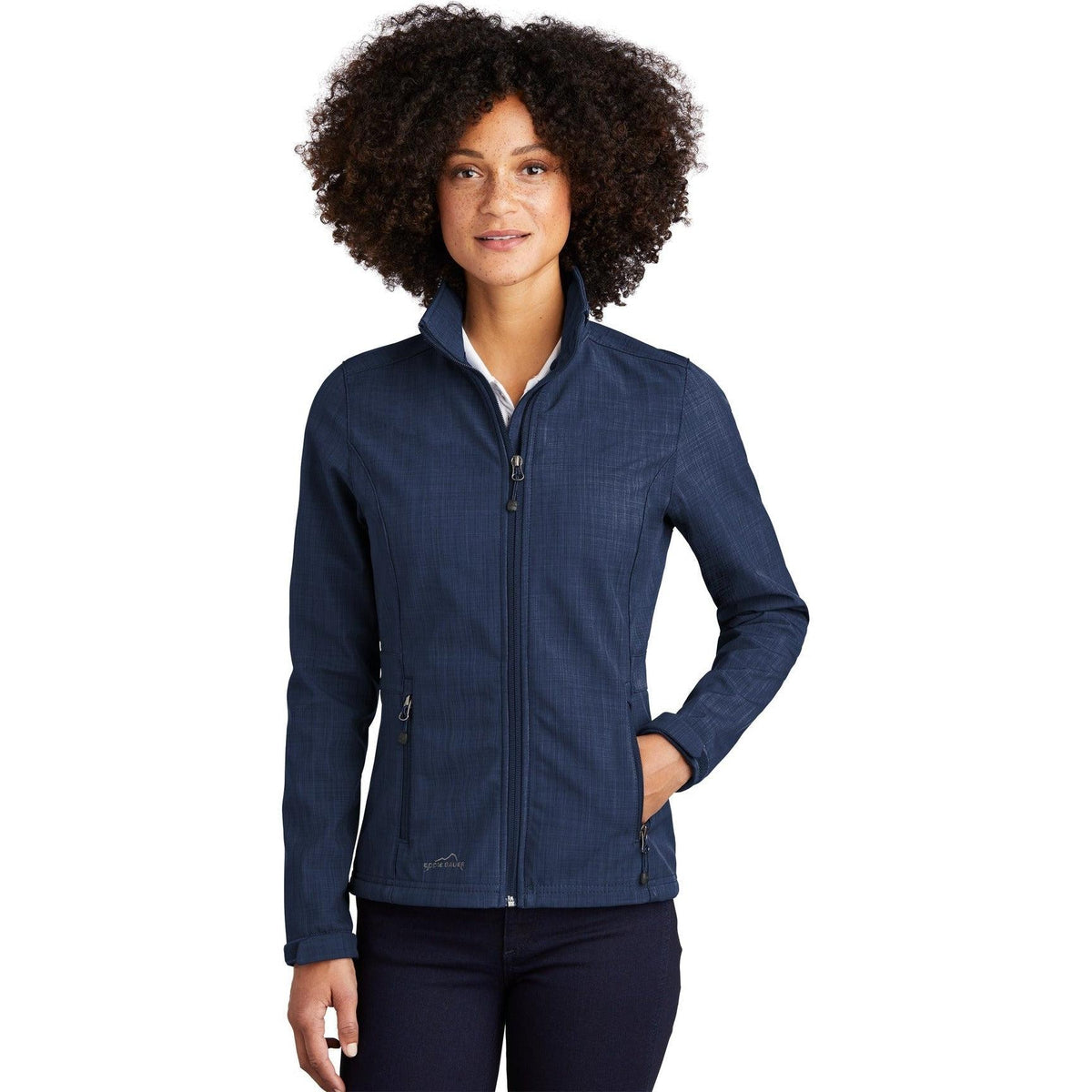 no-logo Eddie Bauer Ladies Shaded Crosshatch Soft Shell Jacket-Regular-Eddie Bauer-Thread Logic