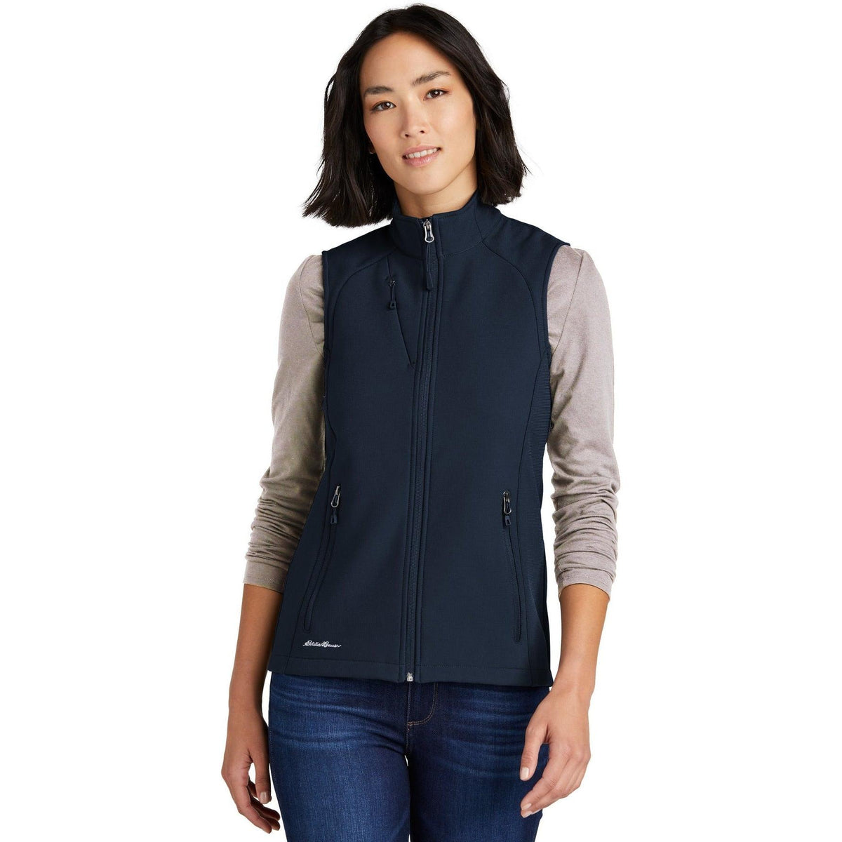 no-logo Eddie Bauer Ladies Stretch Soft Shell Vest-Regular-Eddie Bauer-Thread Logic