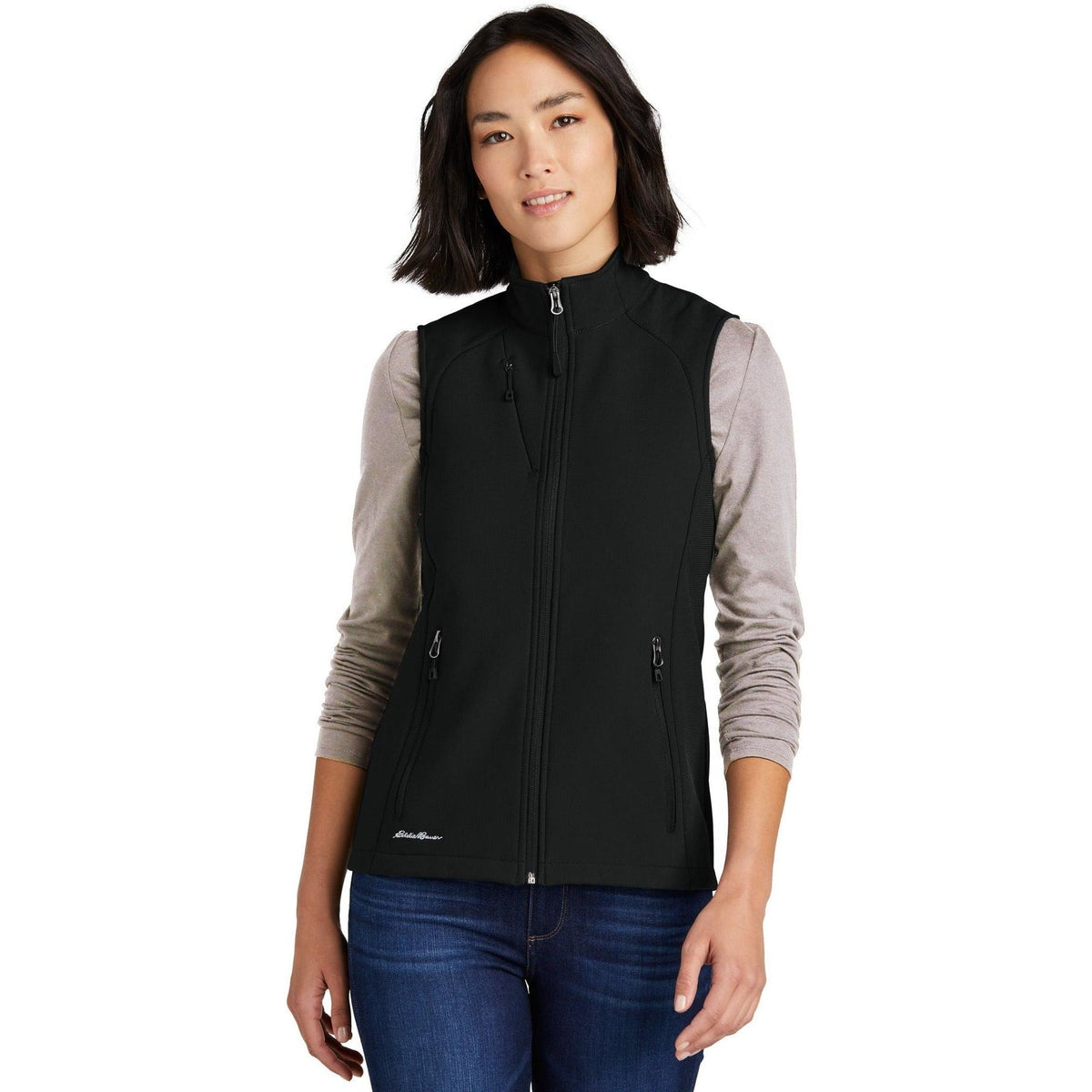 no-logo Eddie Bauer Ladies Stretch Soft Shell Vest-Regular-Eddie Bauer-Thread Logic